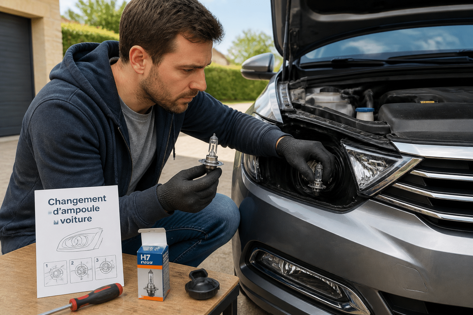 changement d'ampoule voiture