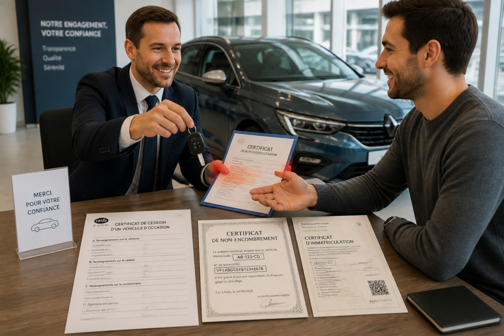 j'ai acheté une voiture d'occasion à un professionnel carte grise