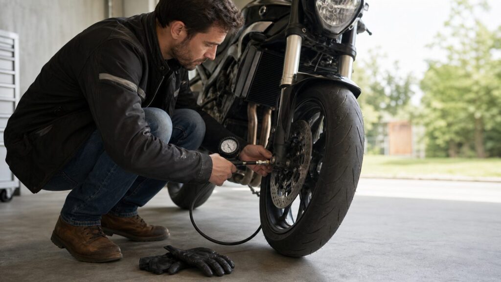 Pression pneu moto : contrôler, ajuster et éviter les erreurs