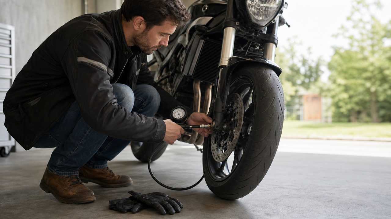 Pression pneu moto : contrôler, ajuster et éviter les erreurs